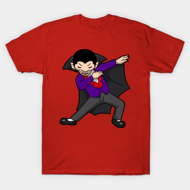 halloween dabbing dracula vampire T-Shirt by gossiprag